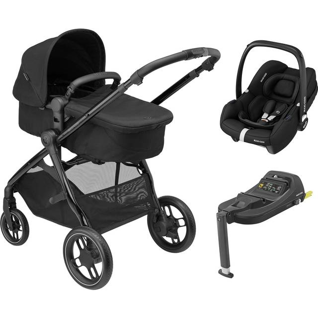 Maxi-Cosi Zelia3 Luxe Travel System with Car Seat Base Twillic Black