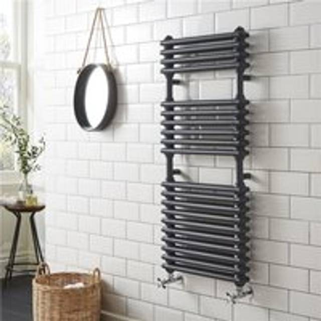 Anthracite Vertical Bathroom Towel Radiator 500mm (H) x 600mm (W) - Dark Grey - One Size