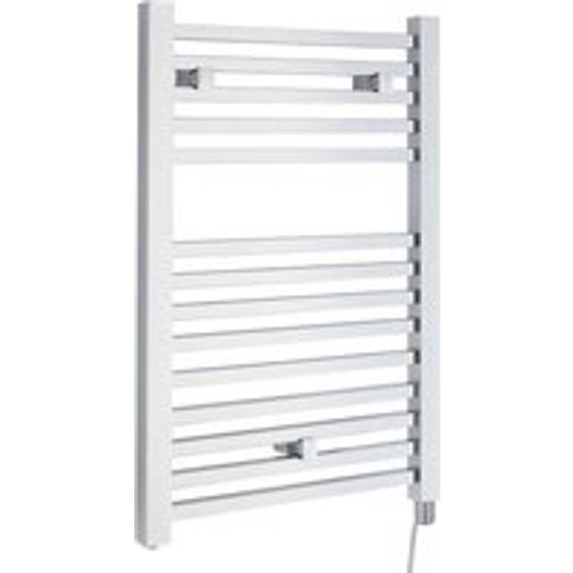 Electric Vertical Square Towel Rail with 14 Rails - 690mm x 500mm - 200 Watt - Chrome