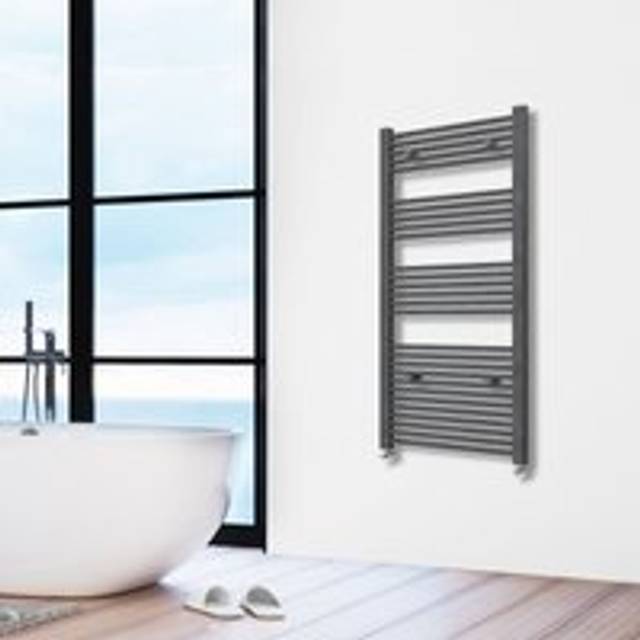 Straight White Heated Towel Rail Radiator 1500x550mm - Sky Bathroom