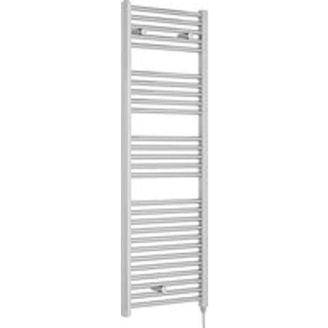 Electric Vertical Round Towel Rail with 27 Rails - 1375mm x 480mm - 500 Watt - Chrome