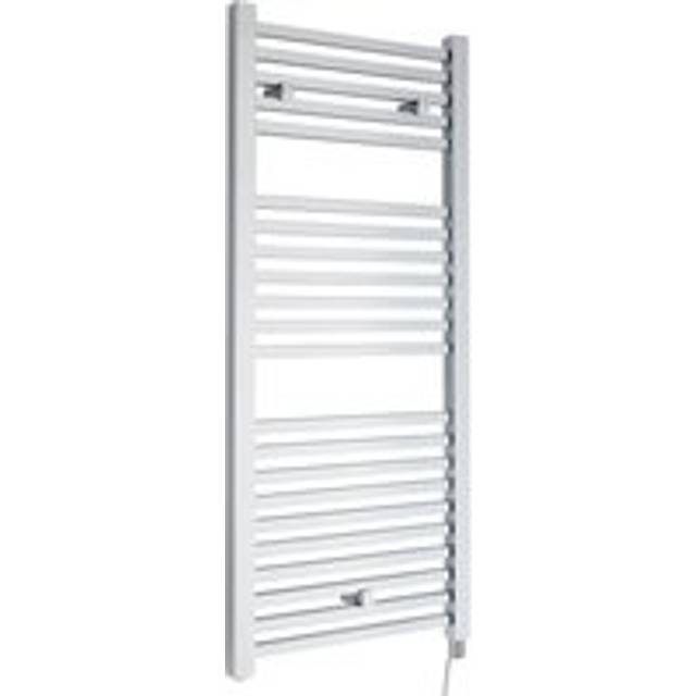 Electric Vertical Square Towel Rail with 22 Rails - 1110mm x 500mm - 300 Watt - Chrome