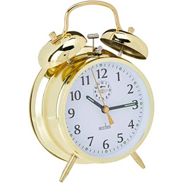 Acctim CK0030 Large-Bell Alarm Clock - Brass, 16.5 x 12 x 5.5 cm