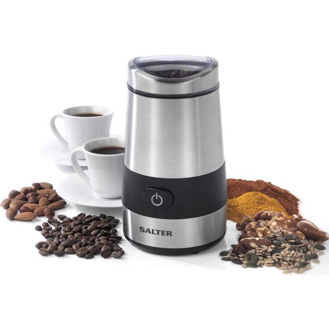 Electric Coffee & Spice Grinder Stainless Steel Blade 60g Coffee Bean/Dry Herb Mill One-Touch Operation 200W