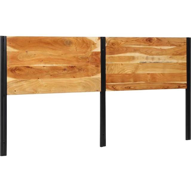 vidaXL Headboard 200 cm Solid Wood Acacia and Iron - Brown