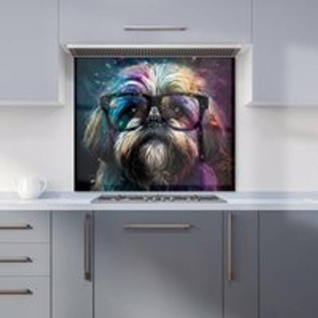 Warren Reed - Designer Lharsa Apso Dog Face Splashart Kitchen Splashback W900Mm X H750Mm, Multi