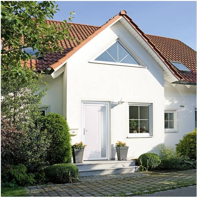 Ytterdörr vit 108x208 cm PVC