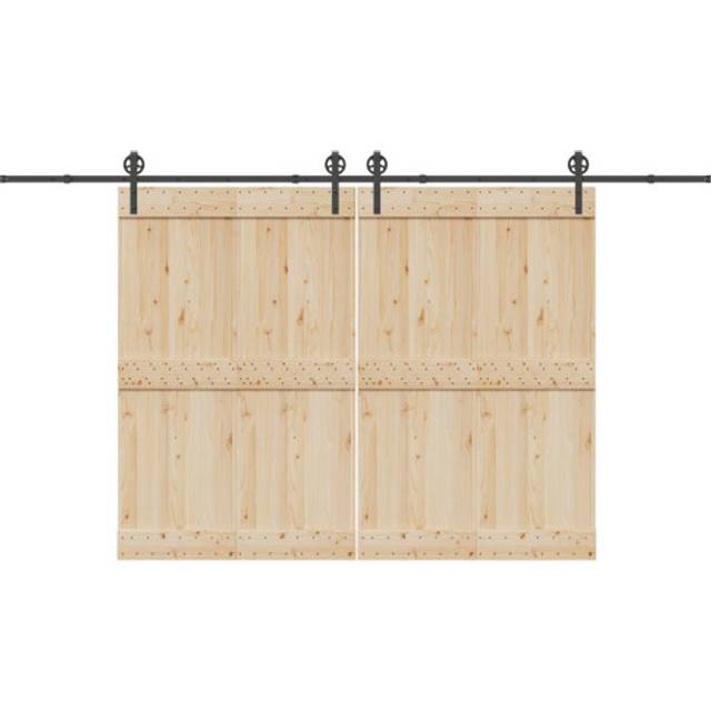 Skjutdörrsbeslag 400 cm stål svart