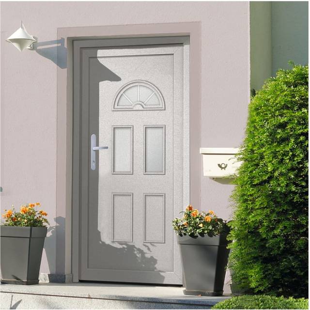 Ytterdörr vit 88x200 cm PVC