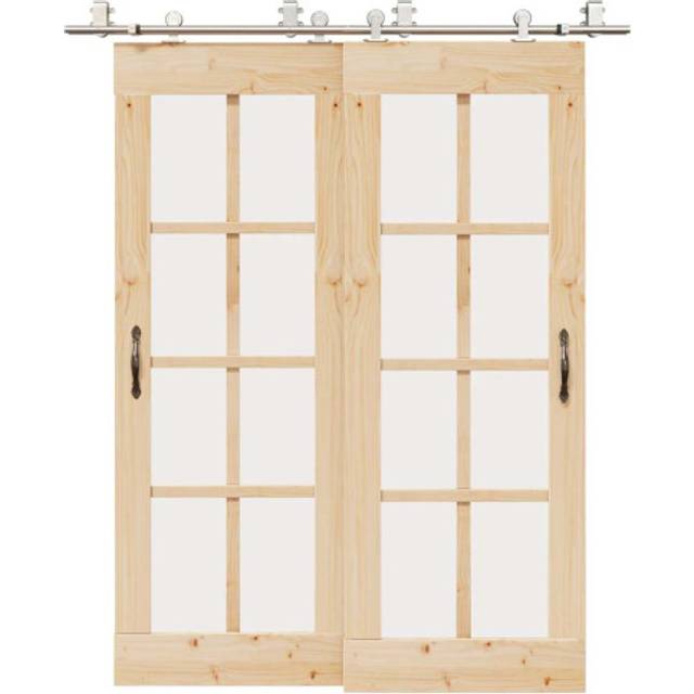 vidaXL Sliding Door Hardware Kit 183 cm Stainless Steel Silver