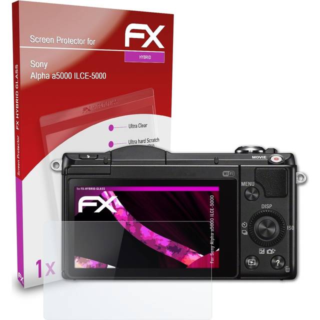 Atfolix glass protector for sony alpha a5000 ilce-5000 9h hybrid-glass