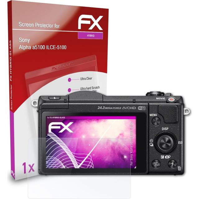 Atfolix glass protector for sony alpha a5100 ilce-5100 9h hybrid-glass