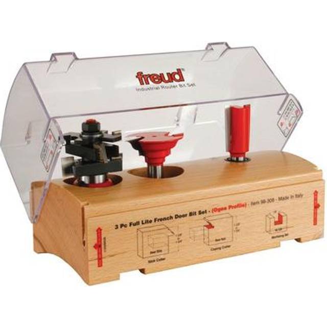 Freud 98308 3 Piece French Door Bit Set  ogee profile