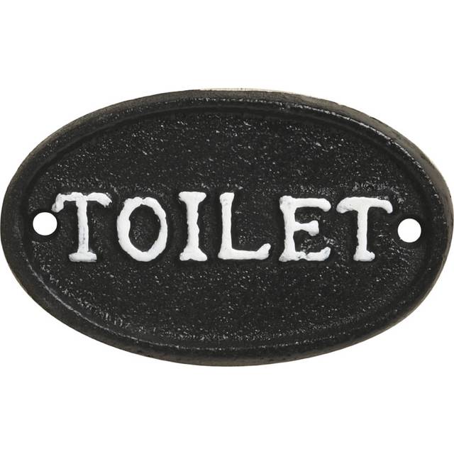 Toilet Skylt Svart