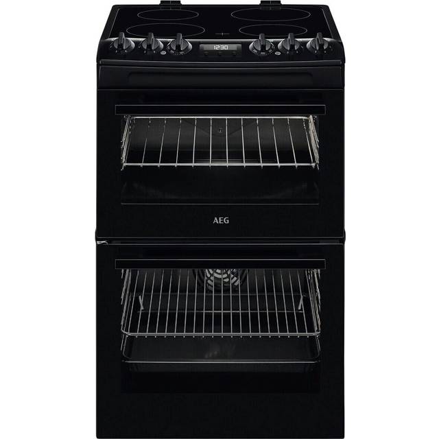 AEG CCX1530ACB 55cm Double Oven Ceramic Electric Cooker - Black