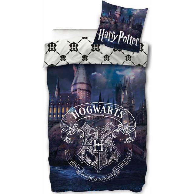 Harry Potter sängkläder - 150x210 cm - Hogwarts-mysteriet - 2 i 1 sängkläder set - 100% bomull - Multi (150x210 cm)