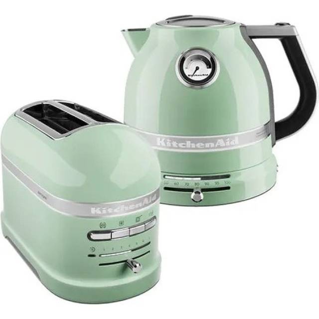 KitchenAid Artisan Pistachio 2 Slot Toaster and Kettle Set