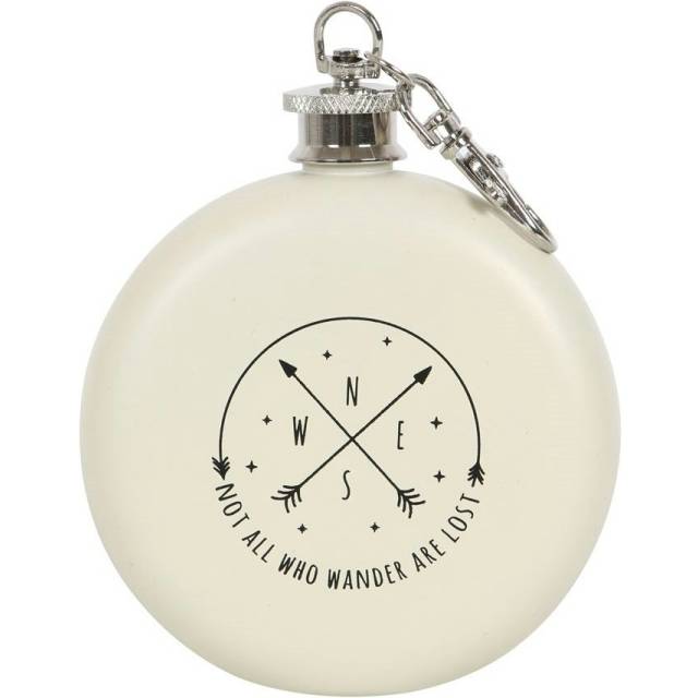 Något annat Happy Camper Hip Flask One Size vit