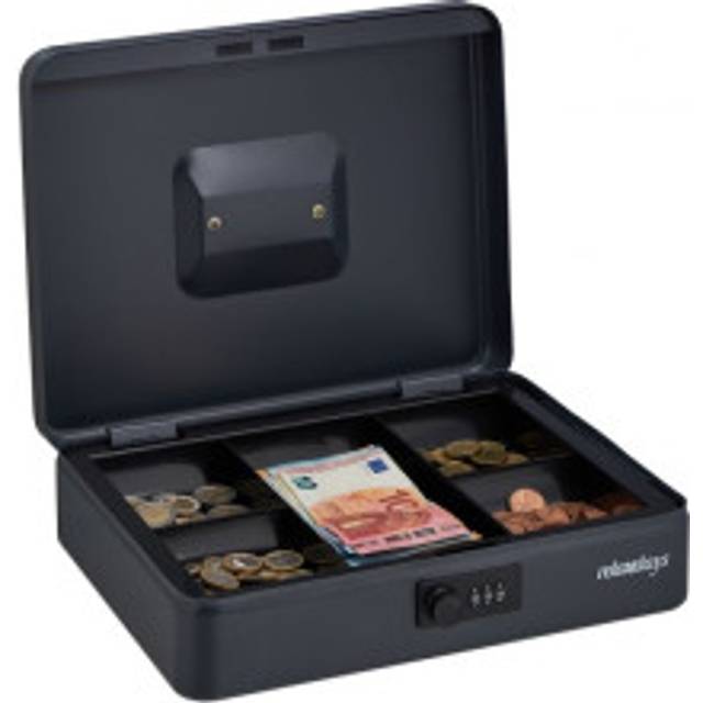 Gray cash drawer with combination lock