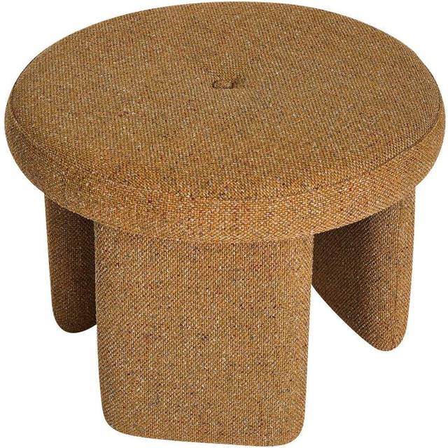 Hübsch - Rocco Pouffe - Puf - Ochre - ø54xh41cm
