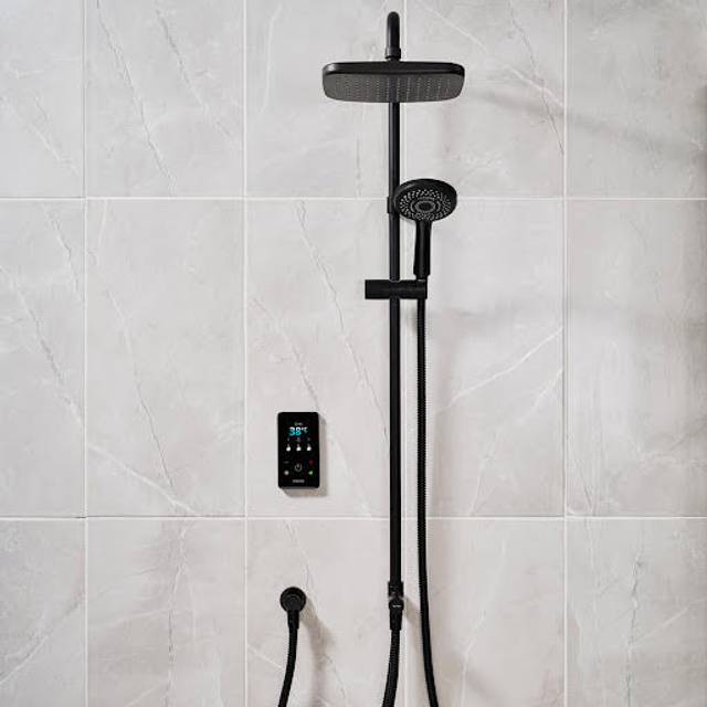 Triton ENVi Matt Black Dual Outlet Thermostatic Electric Shower - 9kW