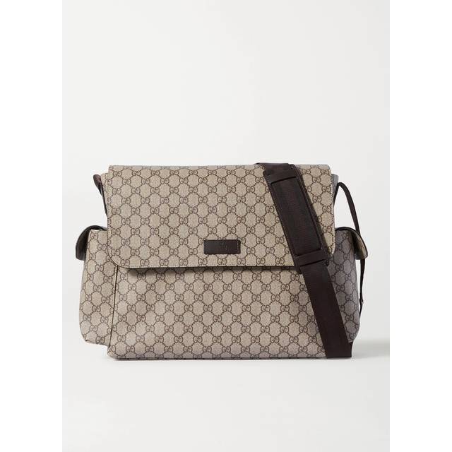 Gucci Be Ebo/cocoa/dk Choc Kids Monogram-print Shoulder-strap Coated-canvas Baby Changing Bag 1size