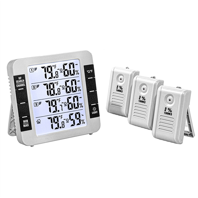 Hygrometer 100M Wireless Digital Indoor Outdoor Thermometer