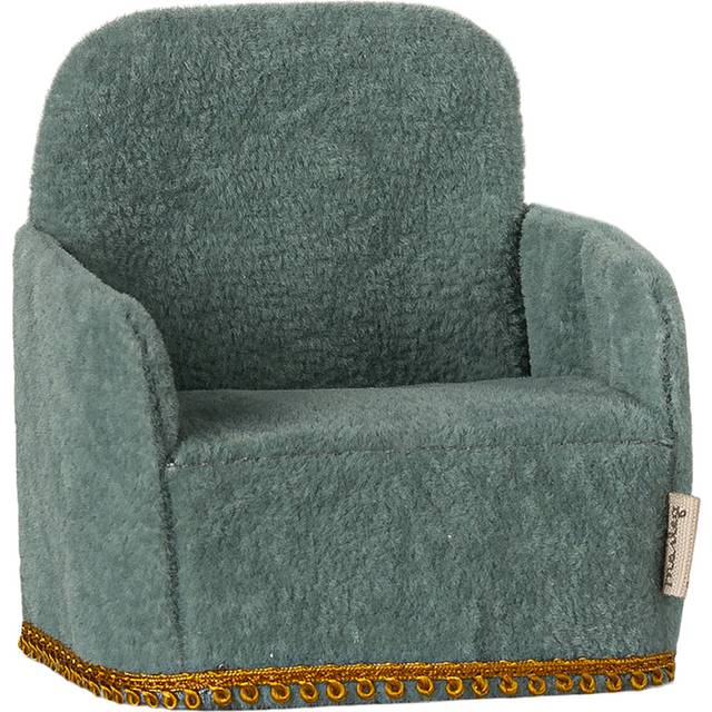 Maileg - Lounge Chair, Mouse - Tillbehör till dockor - Mint - H7,5 x W6,5 x D6 cm