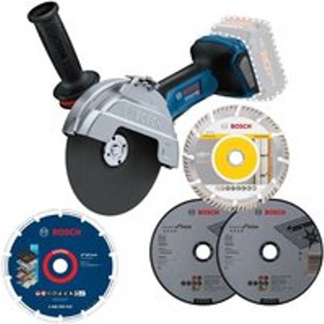 Bosch - gws 18 V-180 p 180mm 18v Brushless Angle Grinder biturbo 7'' + 4 Blades