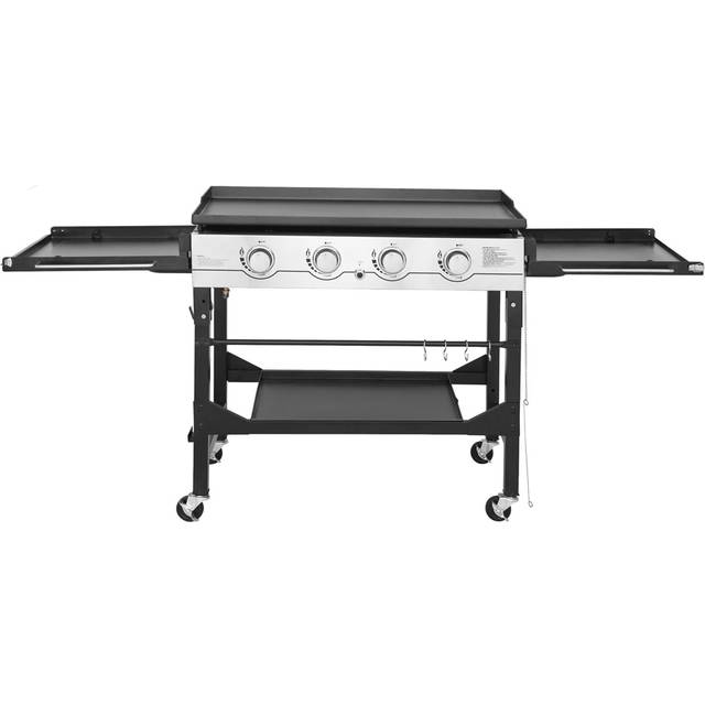 Callow 4 Burner Flat Top Gas Griddle - Outdoor Cooking Griddle 4 X 4kw Hi Power Burners Large 92cm X 55cm, Includes Quality Cover