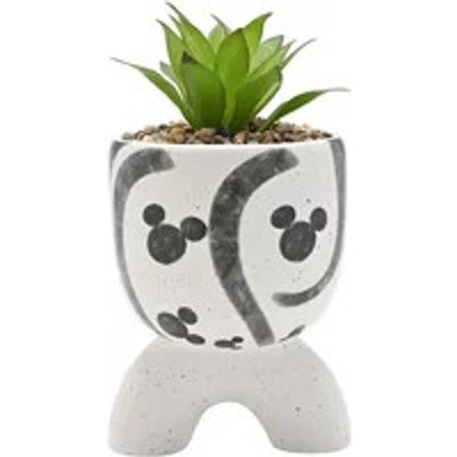 Disney Mickey Shapes Arch-Footed Planter with Faux Plant, none