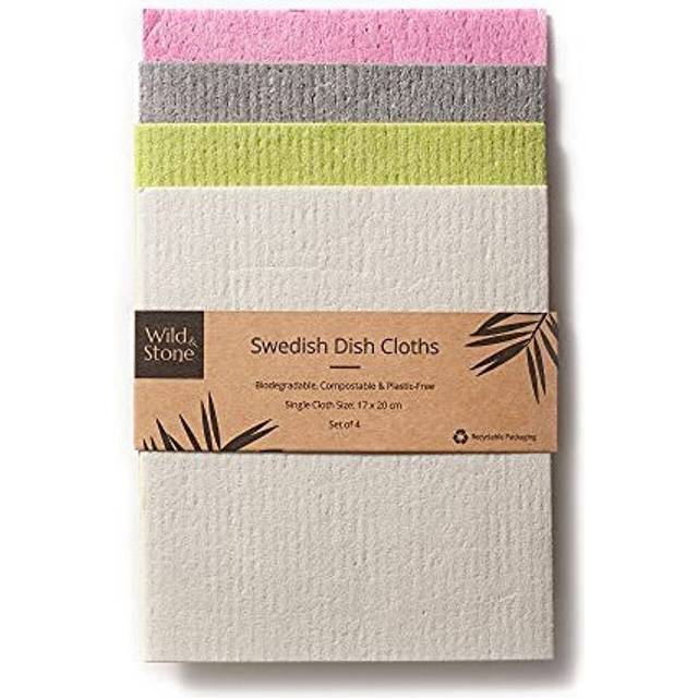 Wild & Stone Compostable Swedish Dish Cloths - Set of 4
