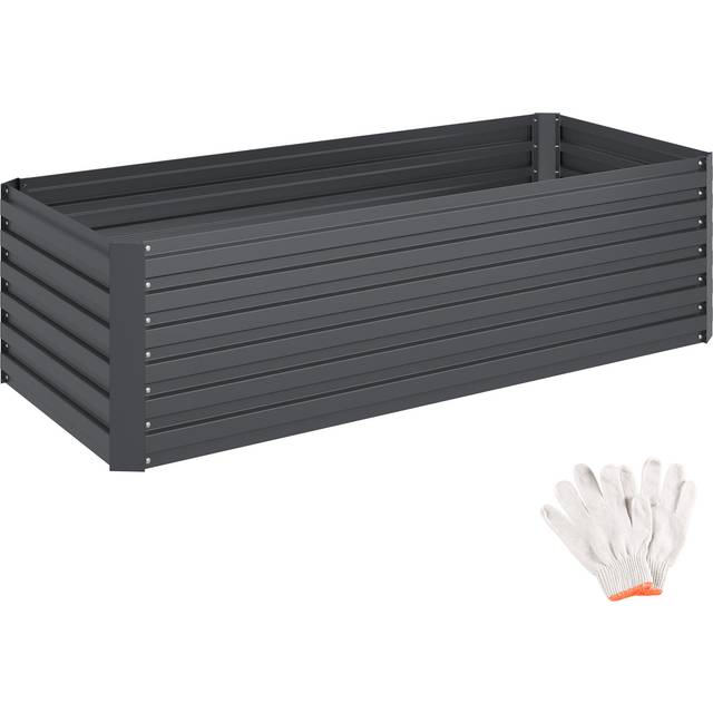 Raised Bed - for gardens, 880 litre capacity, galvanised, 200x80x56cm - anthracite