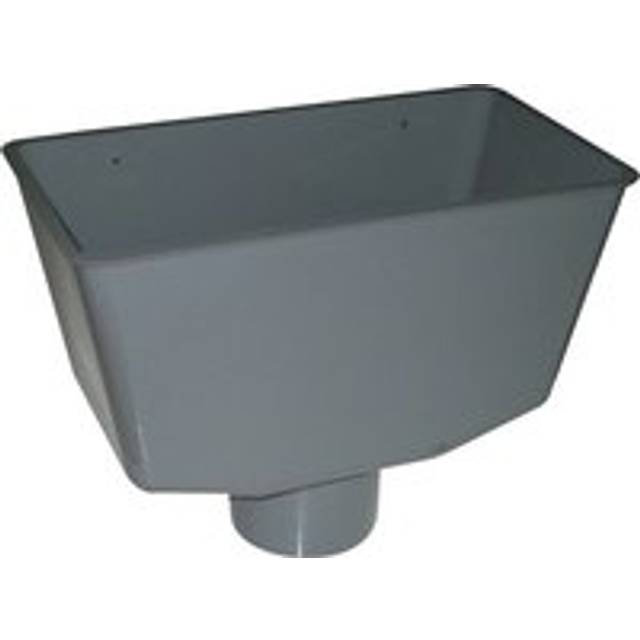 FloPlast Deepflow/ Hi-Cap Downpipe Hopper - 80mm Grey