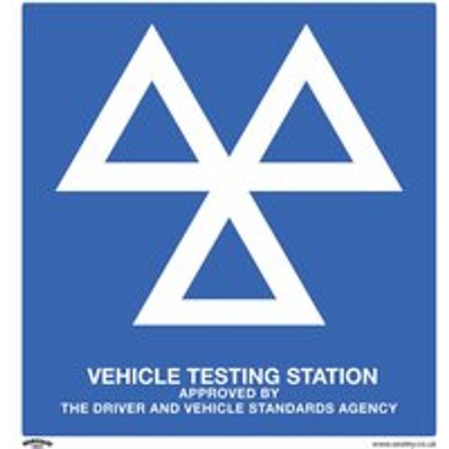 Worksafe Safety Sign - MOT Testing Station - Rigid Plastic