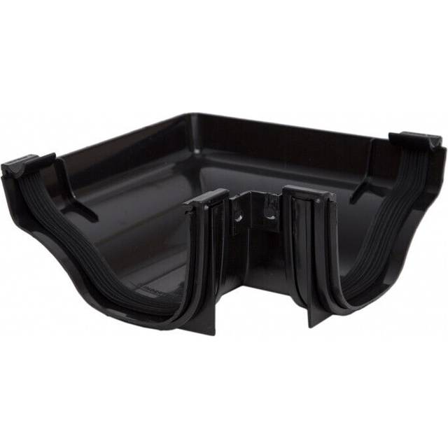 POLYPIPE BUILDING PRODUCTS Polypipe ROG03B | 130Mm External Gutter Bend In Black, Black