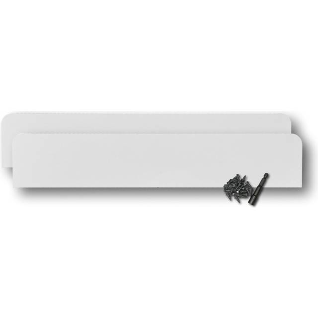 "Eagle 1 Rain Gutter Valley Splash Guards  Straight or Bent (2 Per Order) Includes Screws and 1/4"""" Bit Driver (Classic Straight  White)"