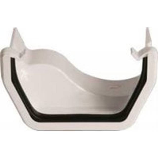 FloPlast PVC Square to Cast Iron Ogee Right Hand Guter Adaptor - White