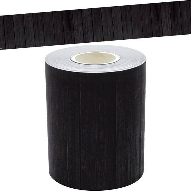 Teacher Created Resources Black Wood Straight Rolled Border Trim - 50ft - Decorate Bulletin Boards  Walls  Desks  Windows  Doors  Lockers  Schools  Cl