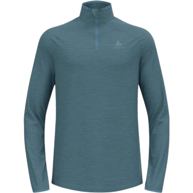 Odlo Mid Layer 1/2 Zip Run Easy Warm M Mellanlager Tröja Provincial Blue Melange, M (M)
