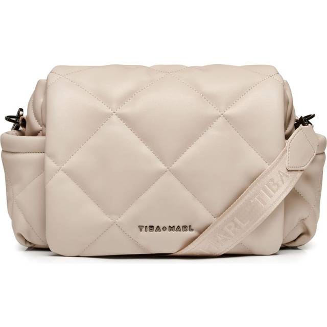 Tiba + Marl Beige Faux Leather Changing Bag (34Cm)