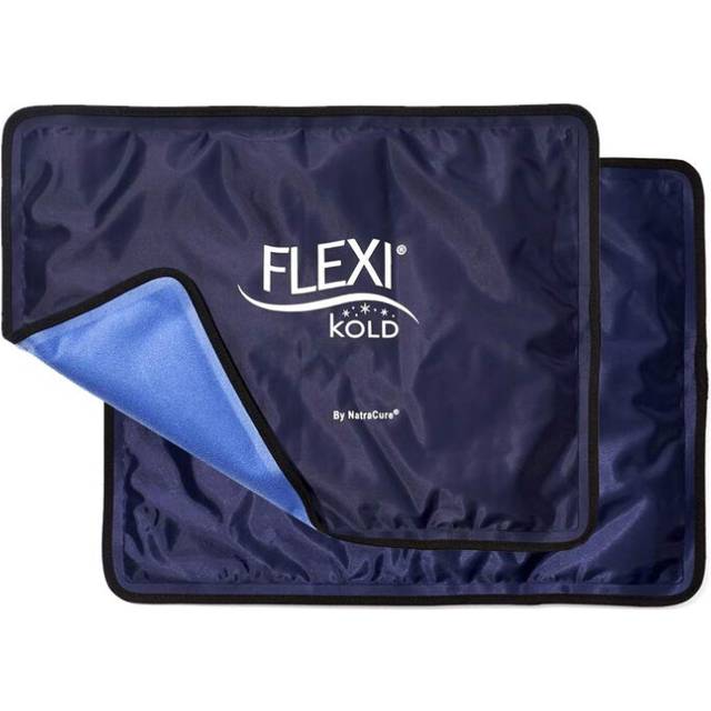 FlexiKold Reusable Gel Large Ice Pack with Straps - Cold Compress Gel Cold Pack for Injuries - Flexible Medical Ice Wrap for Back  Shoulders  Legs  Kn