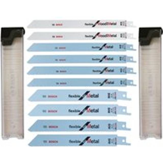 Bosch - Reciprocating Saw Blade Set 12 Piece Wood Metal Flexi Blades Fast Cut