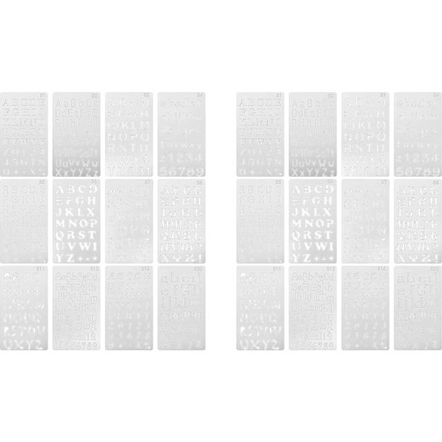 24 Pcs Alphabet Stencils Reusable Letter Painting Plastic DIY Drawing Spraying Scale Templates