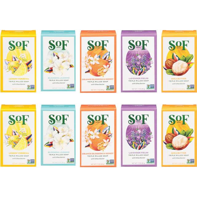 South Of France Travel Size Bar Soap (Variety Pack  10 Travel Bars)