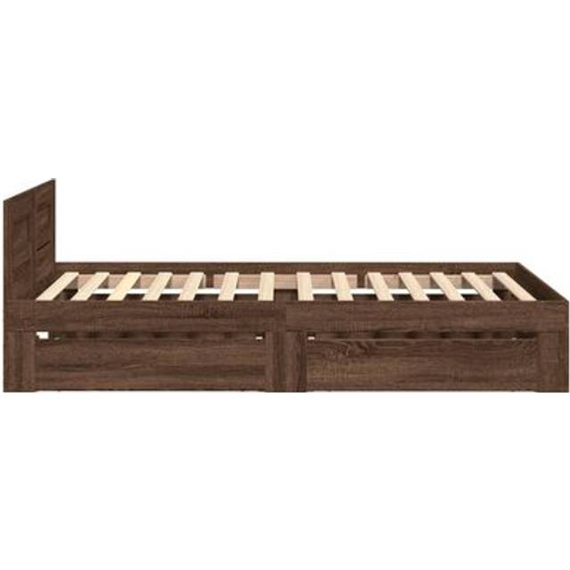 Sängram med huvudgavel sonoma-ek 90x200 cm konstruerat trä