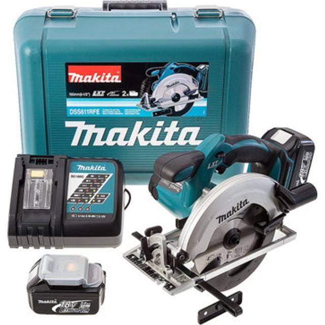Makita - DSS611RFE 18V lxt Lithium Ion 165mm Circular Saw - 2 x 3.0ah Batteries