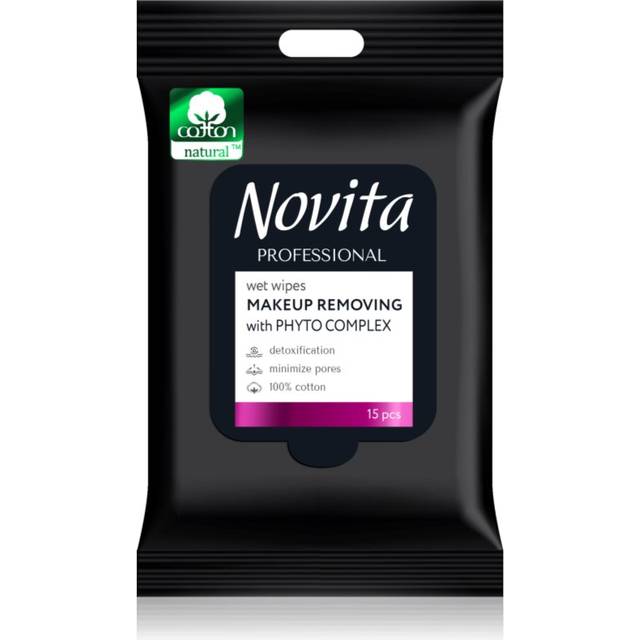 NOVITA Professional avsminkningsservetter för känslig hud 15 st.