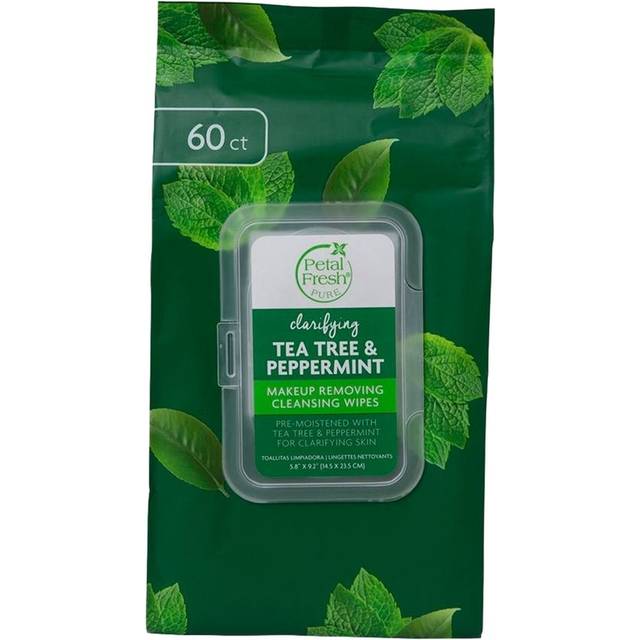Petal Fresh Makeup Removing Wipes Clarifying Tea Tree & Peppermint 60 Wipes
