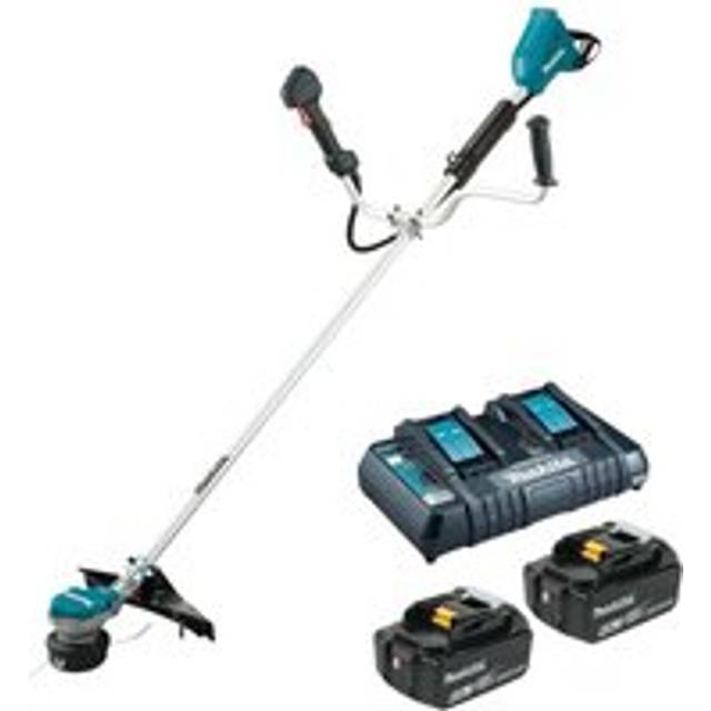 Makita DUR368A Twin LXT 18v 36v Li-Ion Brushless Brush Cutter 2x 6.0ah Batt